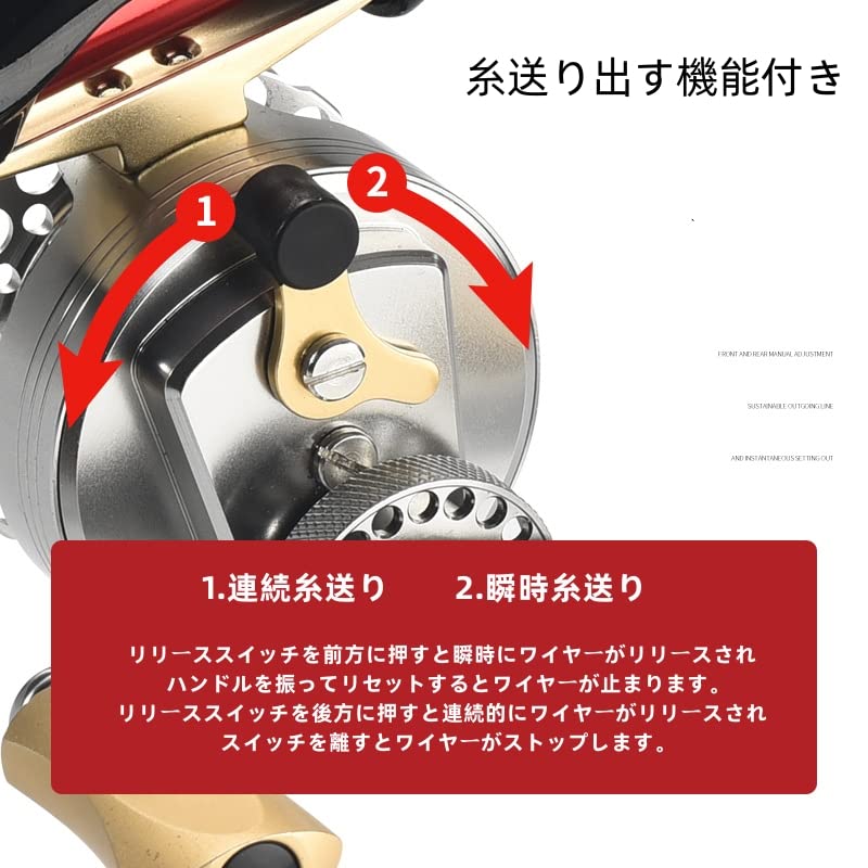 Amazon | チヌリール 筏・氷・船・穴釣り用 右/左 ギア比 3.6:1 8+1BB